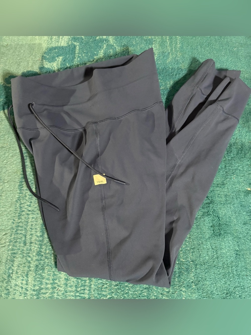 Vuori Black Drawstring Active Leggings